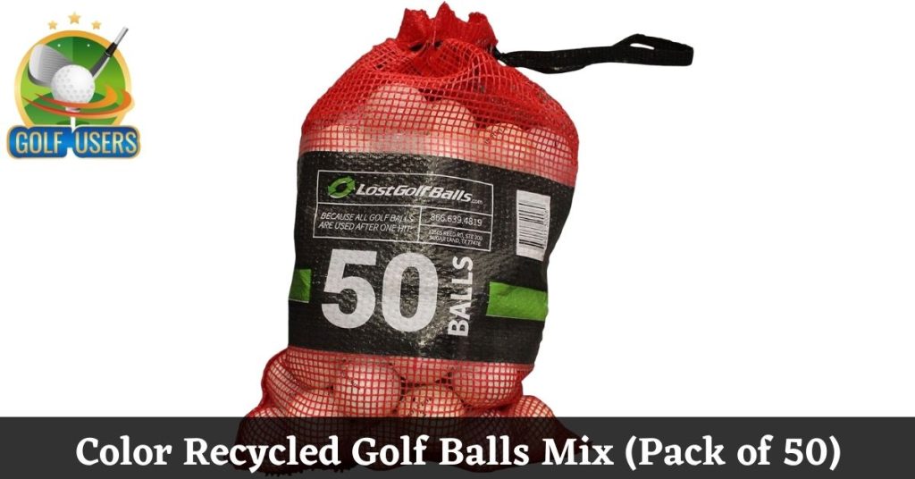 Color Recycled Golf Balls Mix (Pack of 50)